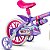 Bicicleta Infantil Aro 12 Violet e Capacete Rosa - Nathor - Imagem 4
