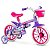 Bicicleta Infantil Aro 12 Violet e Capacete Rosa - Nathor - Imagem 2