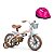 Bicicleta Infantil Aro 12 Mini Antonella Rosa e Capacete - Imagem 1