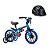 Bicicleta Infantil Aro 12 Veloz com Capacete Preto - Nathor - Imagem 1
