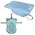 Banheira Plástica Rígida Azul e Almofada De Banho - Imagem 1