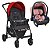 Carrinho de Bebê Ecco CZ Vermelho e Bebê Conforto - Imagem 1