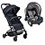 Carrinho de Bebê Zap Black e Bebê Conforto Touring X Gray - Imagem 1