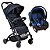 Carrinho de Bebê Zap Black e Bebê Conforto Touring X Azul - Imagem 1