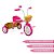 Triciclo Infantil Princesas em Alumínio - Nathor - Imagem 2