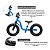 Bicicleta Balance Infantil Aro 12 Raiada Azul 2 e Capacete - Imagem 4