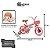 Bicicleta Infantil Princy Aro 12 Rosa e Dourado e Capacete - Imagem 7