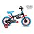 Kit Bicicleta Infantil Sonic Aro 12 Preto e Azul e Capacete - Imagem 3