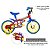 Bicicleta Infantil Aro 12 Com Rodinhas Fireman E Capacete - Imagem 3