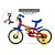 Bicicleta Infantil Aro 12 Com Rodinhas Fireman E Capacete - Imagem 2