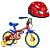 Bicicleta Infantil Aro 12 Com Rodinhas Fireman E Capacete - Imagem 1