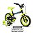 Bicicleta Infantil Jack Aro 12 Preto e VD Limão e Capacete - Imagem 4