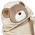 Toalha de Banho com Capuz Power Sec Urso Ted - Laço Bebê - Imagem 2