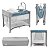 Berço Desmontável Multikids Baby DayDream Azul até 15 kg - Imagem 9