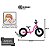 Bicicleta Balance Infantil Nathor Aro 12 Raiada 2 Rosa - Imagem 6