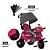 Triciclo Infantil Velobaby Bandeirante Reclinável Com Capota - Imagem 3