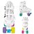 Patins Mor Branco Tamanho M 34-37 Rodas Coloridas - Imagem 9