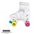 Patins Mor Branco Tamanho M 34-37 Rodas Coloridas - Imagem 4