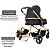 Carrinho De Bebê Galzerano Ivy Gold E Bebê Conforto Preto - Imagem 5