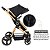 Carrinho De Bebê Galzerano Ivy Gold E Bebê Conforto Cinza - Imagem 4