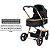 Carrinho De Bebê Galzerano Ivy Gold E Bebê Conforto Cinza - Imagem 3