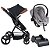 Carrinho De Bebê Galzerano Ivy Preto Bebê Conforto E Base - Imagem 1
