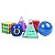 Brinquedo Infantil Kit 6 Peças Cubo Mágico Variado - Imagem 1