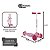 Patinete Infantil Bandeirante Skatenet LED Incitante + Base Larga Rosa - Imagem 7