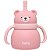 Copo em Silicone Buba com Canudo Ursinho Rosa +6M - Imagem 1