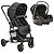 Carrinho de Bebê Kiddo Prima Melange Preto e Bebê Conforto - Imagem 1