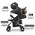Carrinho de Bebê Flick Preto com Bebê Conforto e Base - Imagem 3