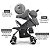 Carrinho de Bebê Multikids Baby Flick e Bebê Conforto Rest Cinza - Imagem 3