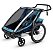 Carrinho de Bebê para Gêmeos Multi. Chariot Cross.2 (até 45 kg)  - Blue Poseidon - Thule - Imagem 1