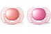 2 Un. Chupeta Ultra Soft Tam.2 (6 - 18m) - Rosa e Laranja - Philips Avent - Imagem 1