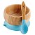 Tigela de Bambu com Ventosa e Colher (+4M) - Azul - Avanchy - Imagem 1