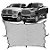 Rede Caçamba Dodge Ram Classic 1500 2500 3500 140x140 Reforçada Com Elástico Nas Pontas e 8 Ganchos Para Separar e Conter Cargas - Imagem 2