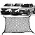 Rede Caçamba Fiat Strada 140x140 Reforçada Com Elástico Nas Pontas e Ganchos Para Separar e Conter Cargas - Imagem 1