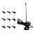 kit Com 10 Antenas Internas Para TV Digital Exbom Revenda - Imagem 1