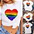 Camiseta CORAÇÃO ARCO-ÍRIS (Love) - Imagem 1