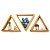 Kit 3 Nichos Prateleira Triangulo Madeira - Imagem 2