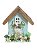 Casa de passarinho porta vela verde P - Imagem 1