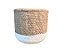 CACHEPOT DE PAREDE EM CONCRETO NATURAL FIBRE BEGE E BRANCO - Imagem 1