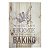 PLACA MADEIRA RUSTICA WOOD HOME BAKING MARROM - Imagem 1