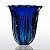 VASO DECORATIVO EM MURANO - AZUL SAFIRA - ELEGANCE - Imagem 2