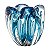 CACHEPOT DECORATIVO EM MURANO AQUAMARINE CHARMING - TAM P - Imagem 1