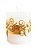 Vela Cilindrica Lisa Fina Mini Dourada com Perola e Pedras - Imagem 1