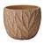 CACHEPOT EM CIMENTO FOLHA TERRACOTA RUSTICO G - Imagem 1