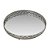 BANDEJA DECORATIVA COR PRATA COM ESPELHO 27 CM DIAMETRO - Imagem 1