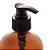 PORTA SABONETE LIQUIDO DE VIDRO AMBAR C/PUMP PRETO 490ml - Imagem 4