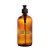 PORTA SABONETE LIQUIDO DE VIDRO AMBAR C/PUMP PRETO 490ml - Imagem 1